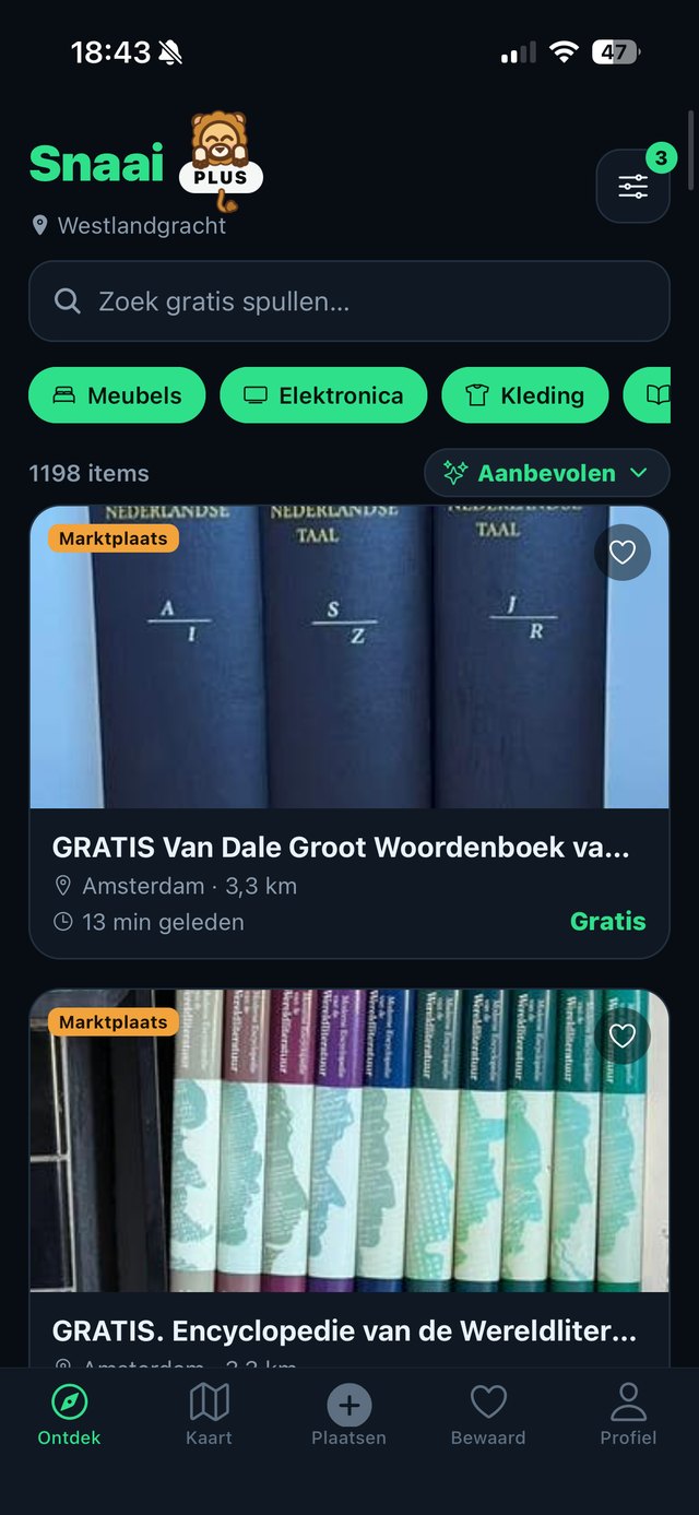 De Snaai-app: 1198 gratis items in de feed